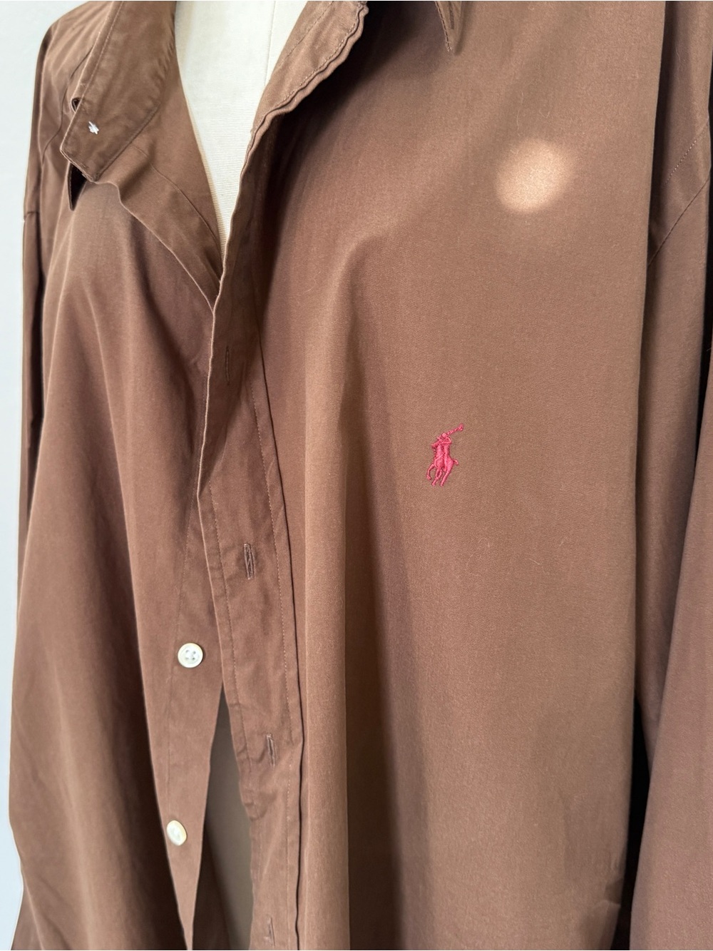 Vintage Chocolate Brown Button Down - Picture 8 of 9